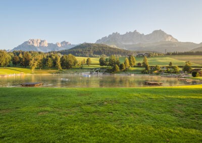 Badesee Going am Wilden Kaiser Frühling